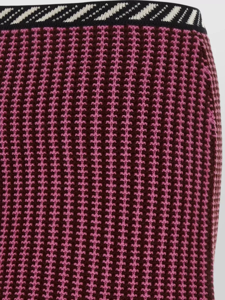 Versace Virgin Wool Crochet-Knit Mini Skirt