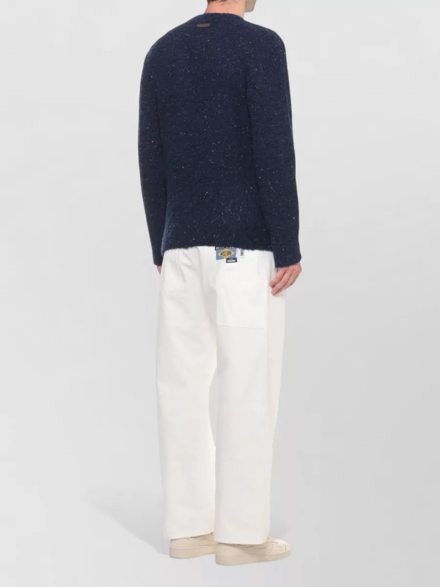 Moschino Bouclé Wool Crewneck Sweater