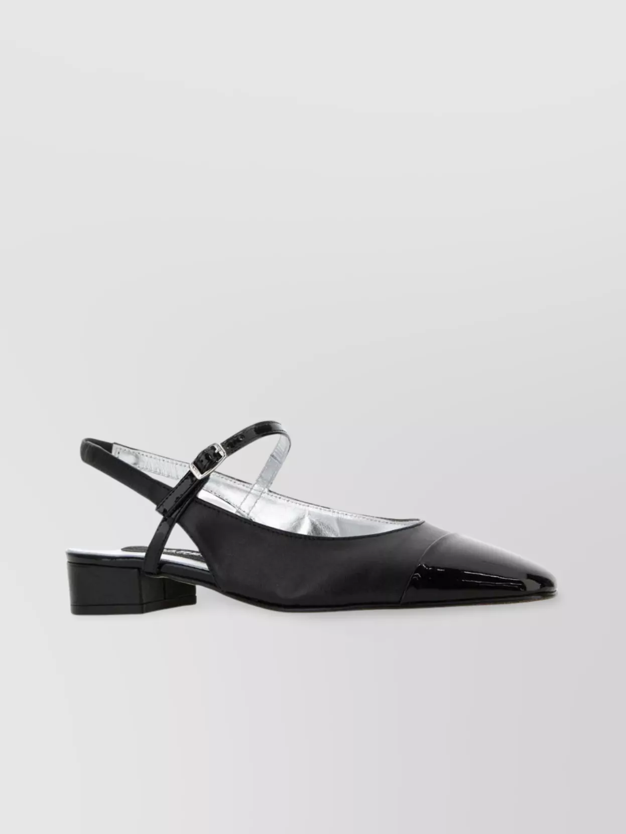 Carel Paris Leather Block Heel Ballerinas With Sling Back