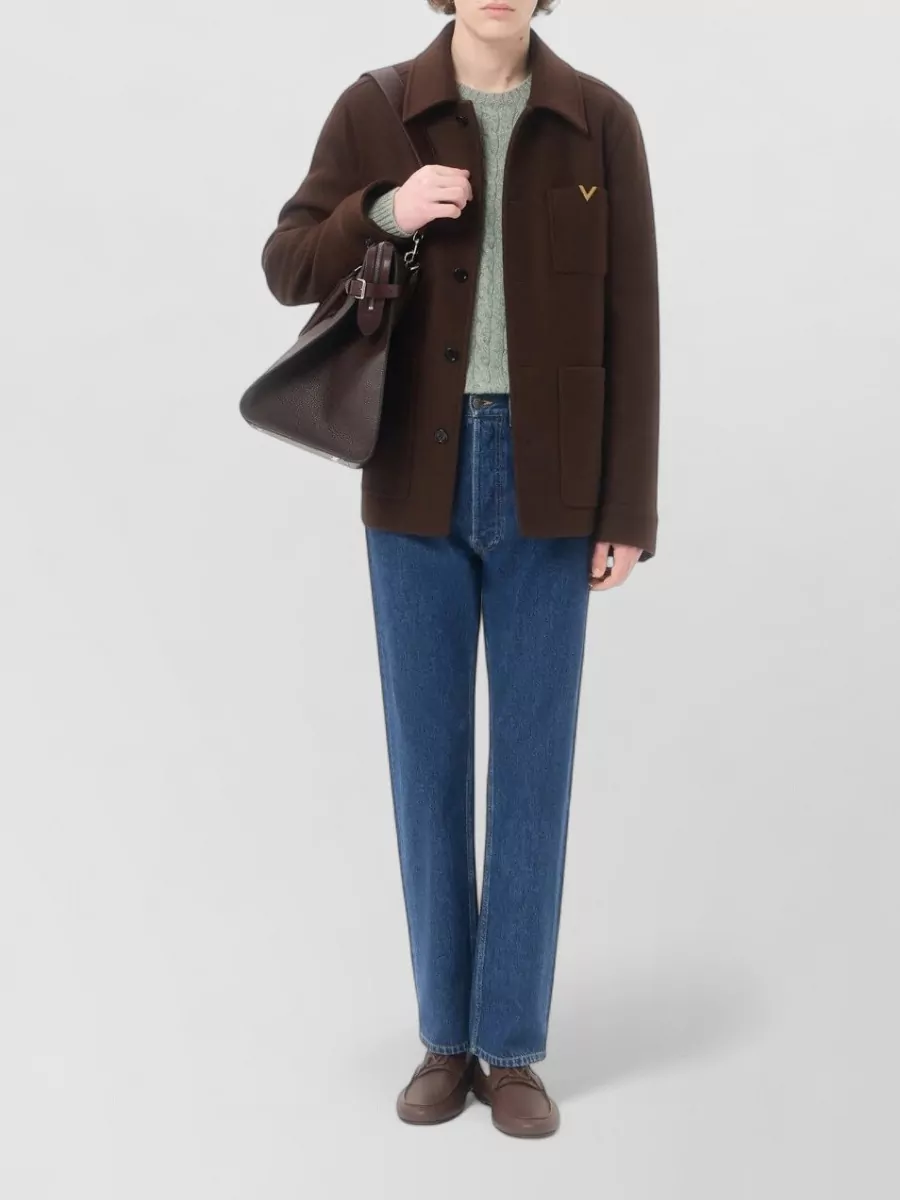 Valentino Garavani Wool Single Breasted Coat
