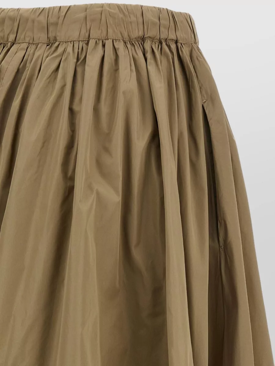 Max Mara Silk Blend Flared Midi Skirt