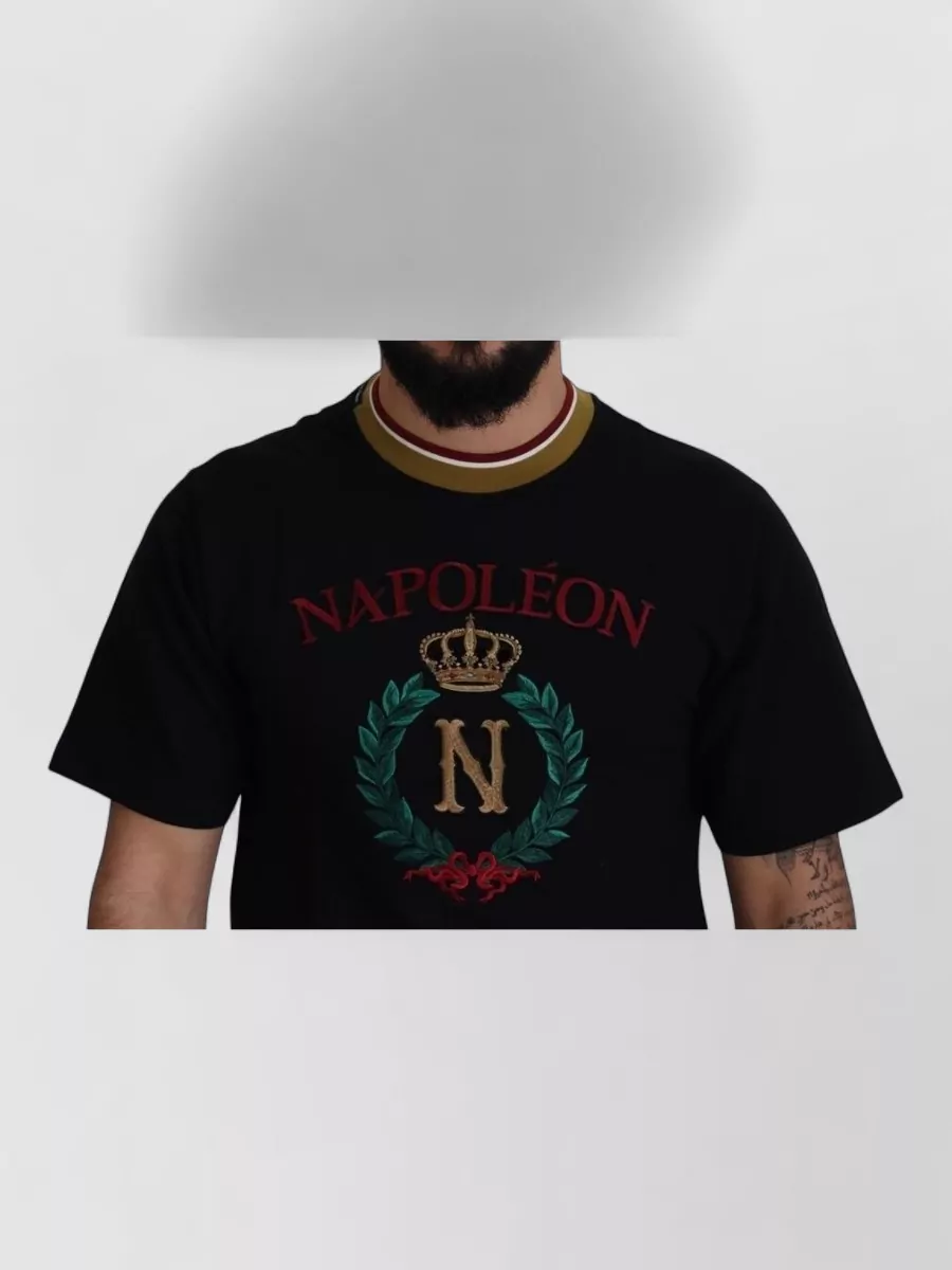 Dolce&Gabbana Cotton Embroidered Crewneck T-Shirt