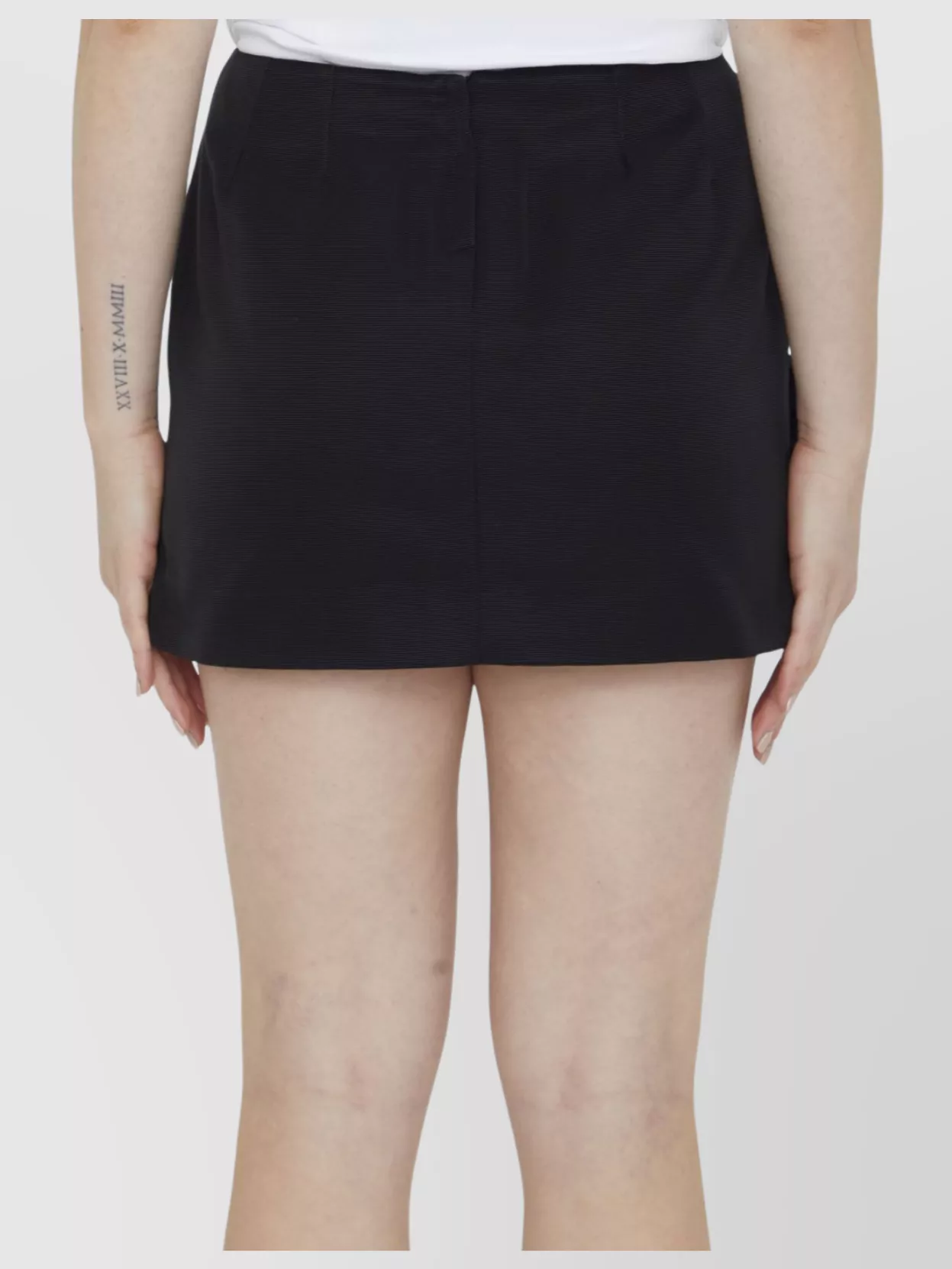 Dolce & Gabbana Ottoman Miniskirt With Flowers In Black