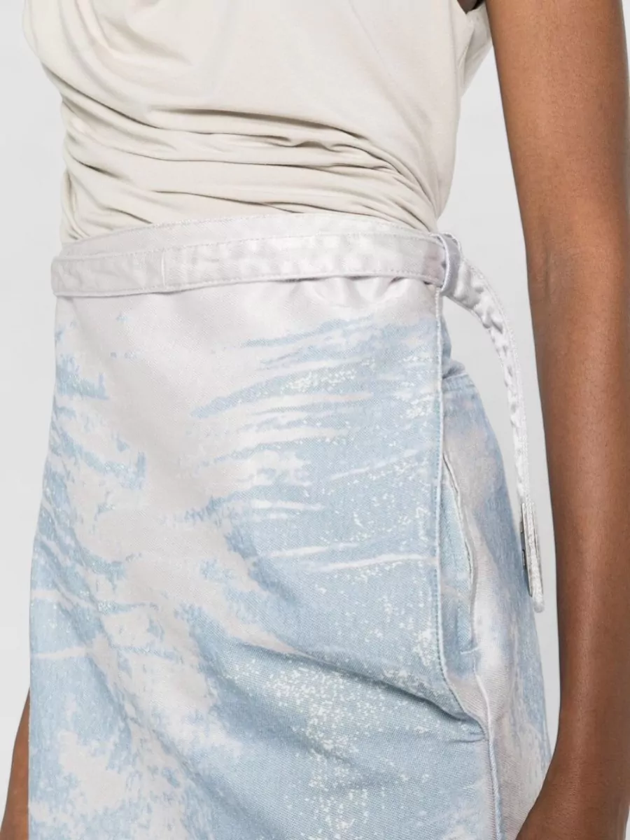 Diesel Printed Wrap Knee-Length Skirt