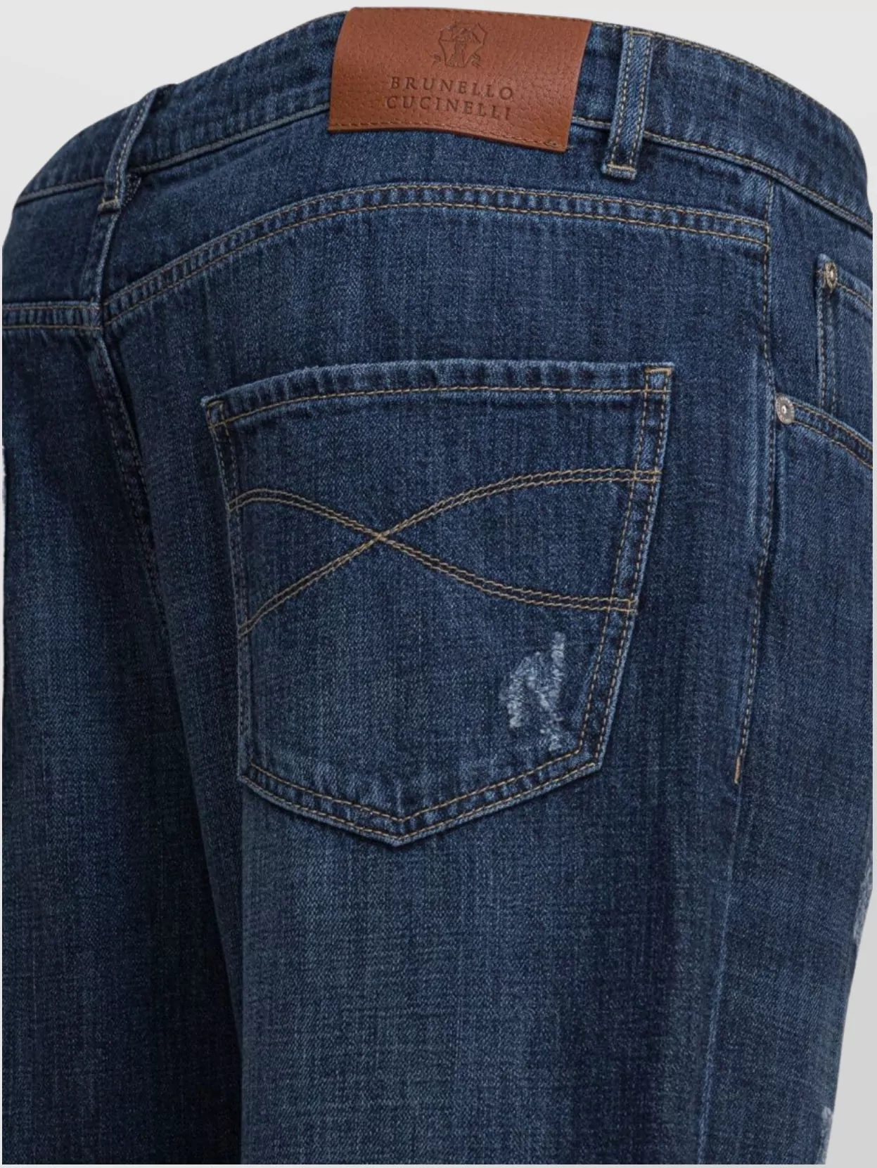 Brunello Cucinelli Distressed Detailing Five-pocket Style Belt Loops