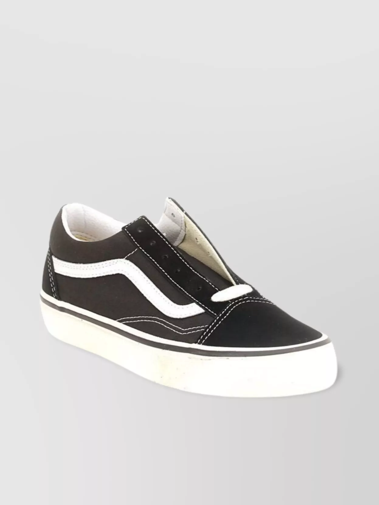 Shop Vans Slip-on Canvas Sneakers Elastic Accents