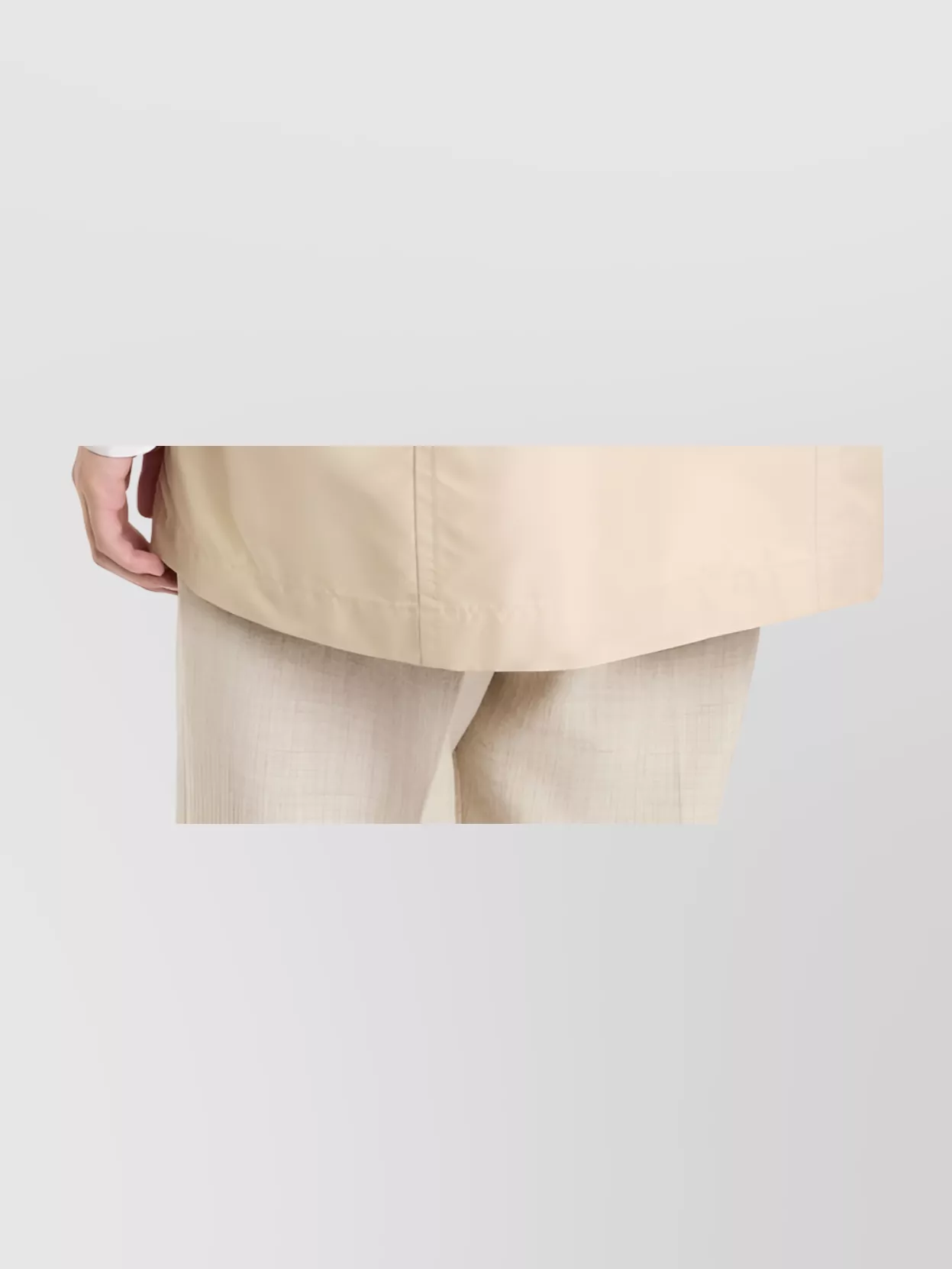 Fay Double-breasted Poplin Coat With Pockets