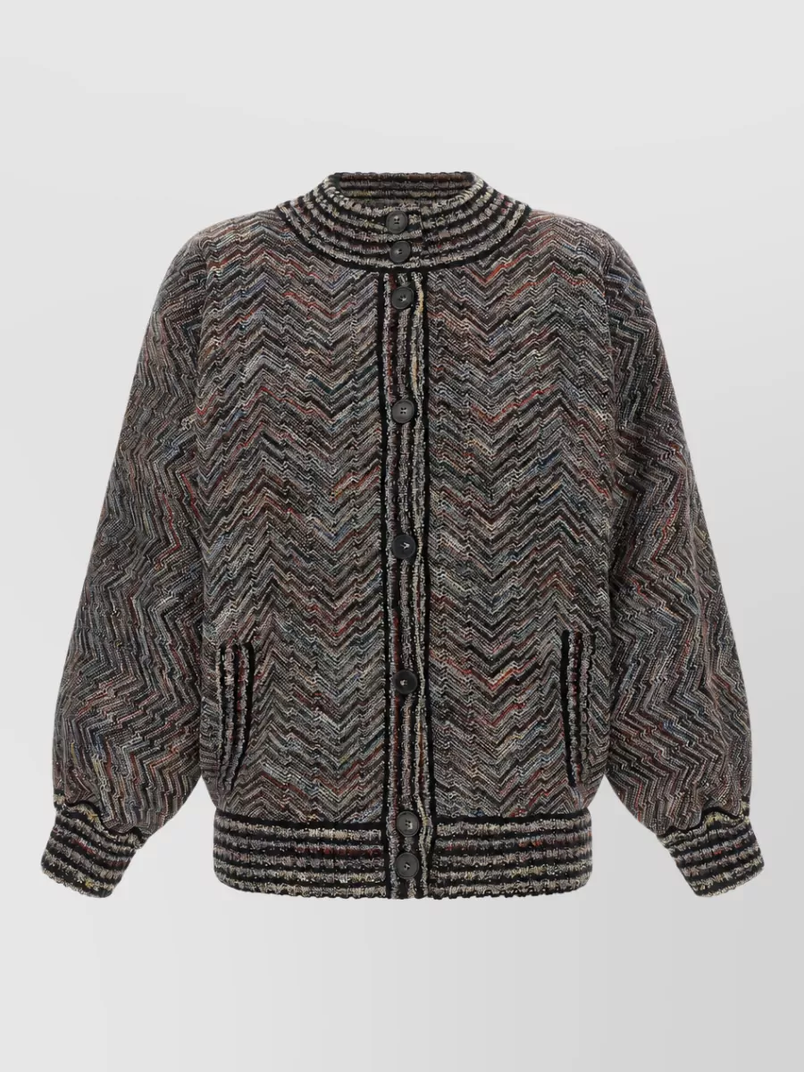Missoni Chevron Knit Bomber Jacket