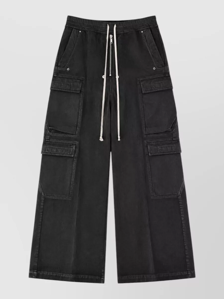 Rick Owens Drkshdw cotton double cargo jumbo belas wide-leg jeans