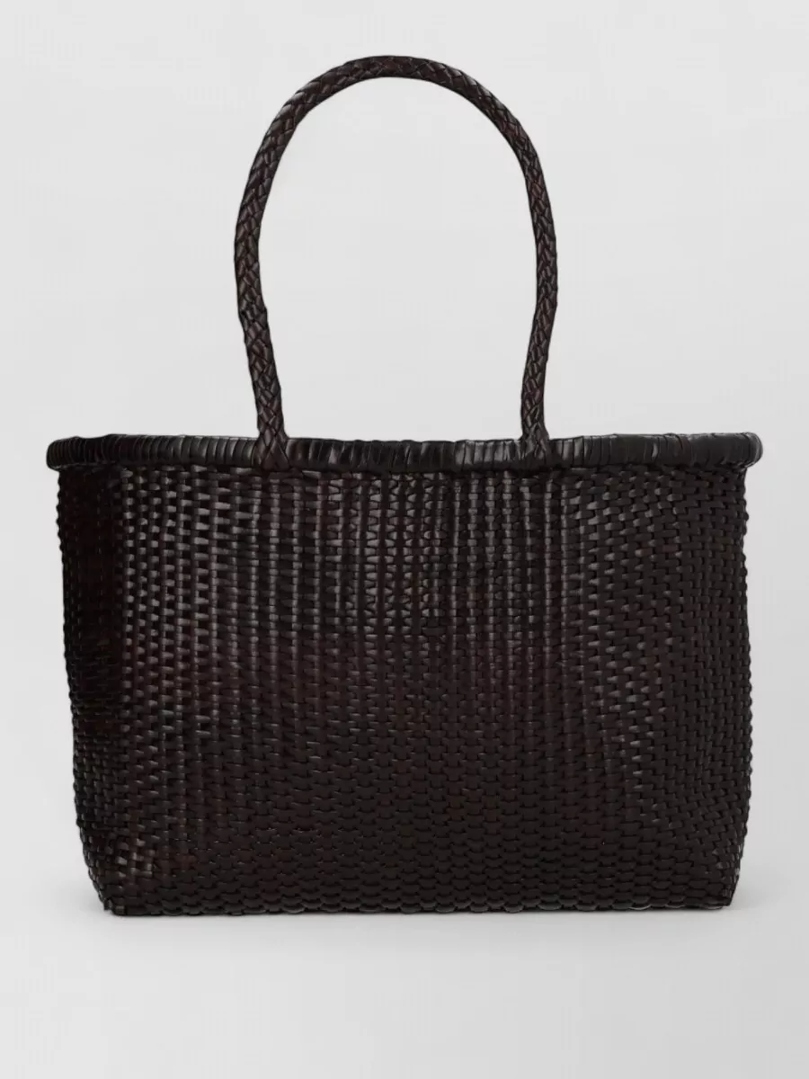Dragon Diffusion vintage mesh tote leather tote bag
