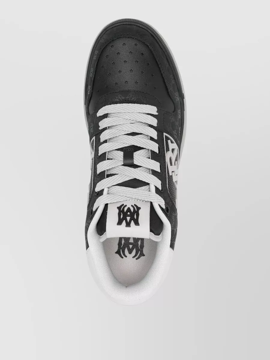 Amiri Low Sneakers Perforated Star Panels Sole Contrast