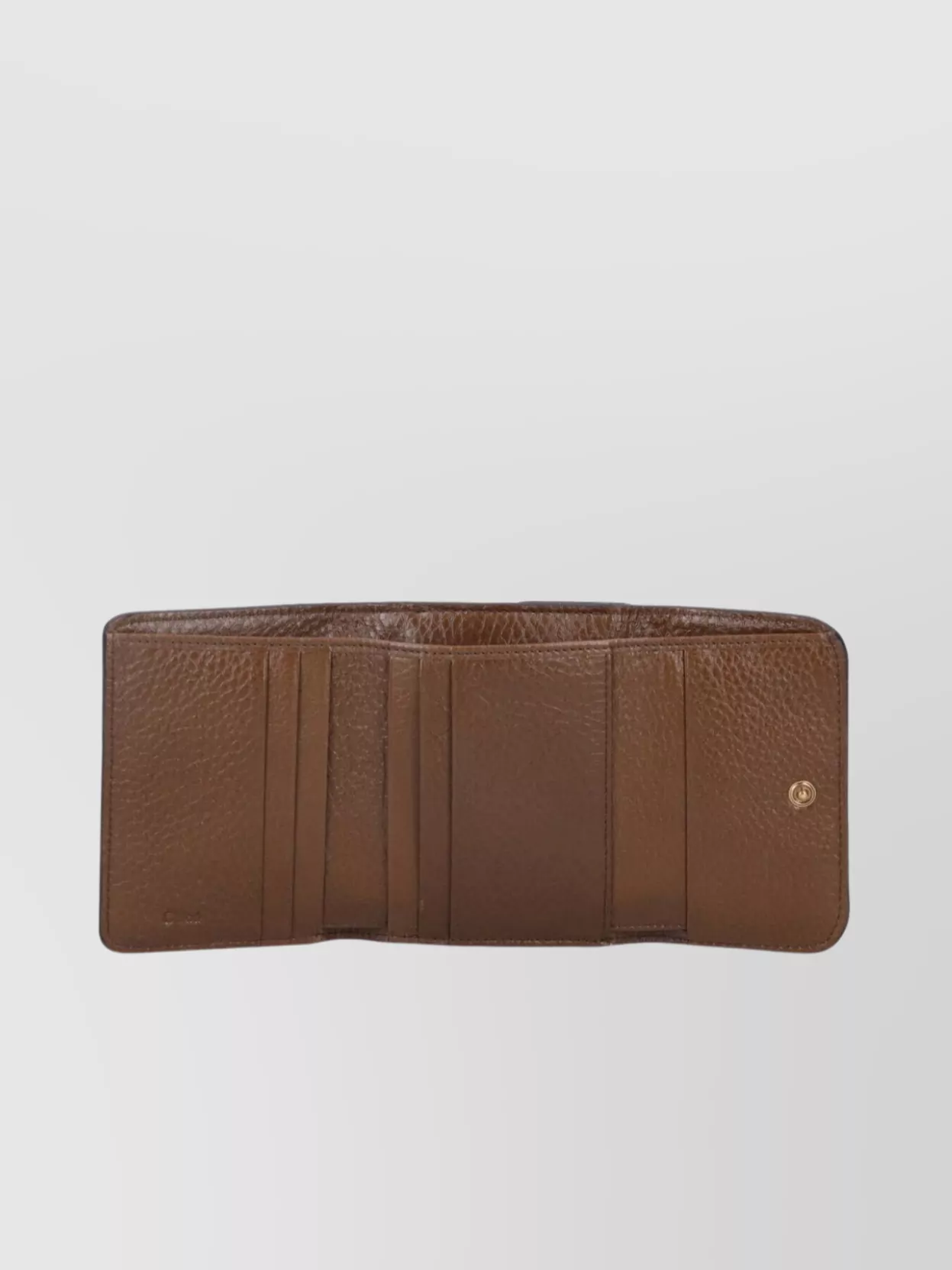 Chloé Tri-fold Logo Wallet In Metallic