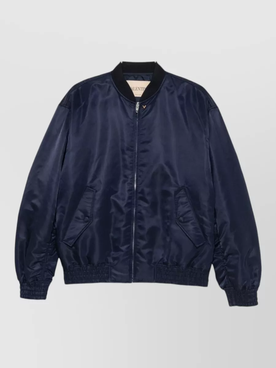 Valentino ribbed nylon bomber jacket