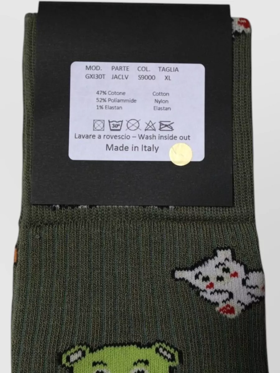 Dolce&Gabbana Bear Print Mid Calf Socks