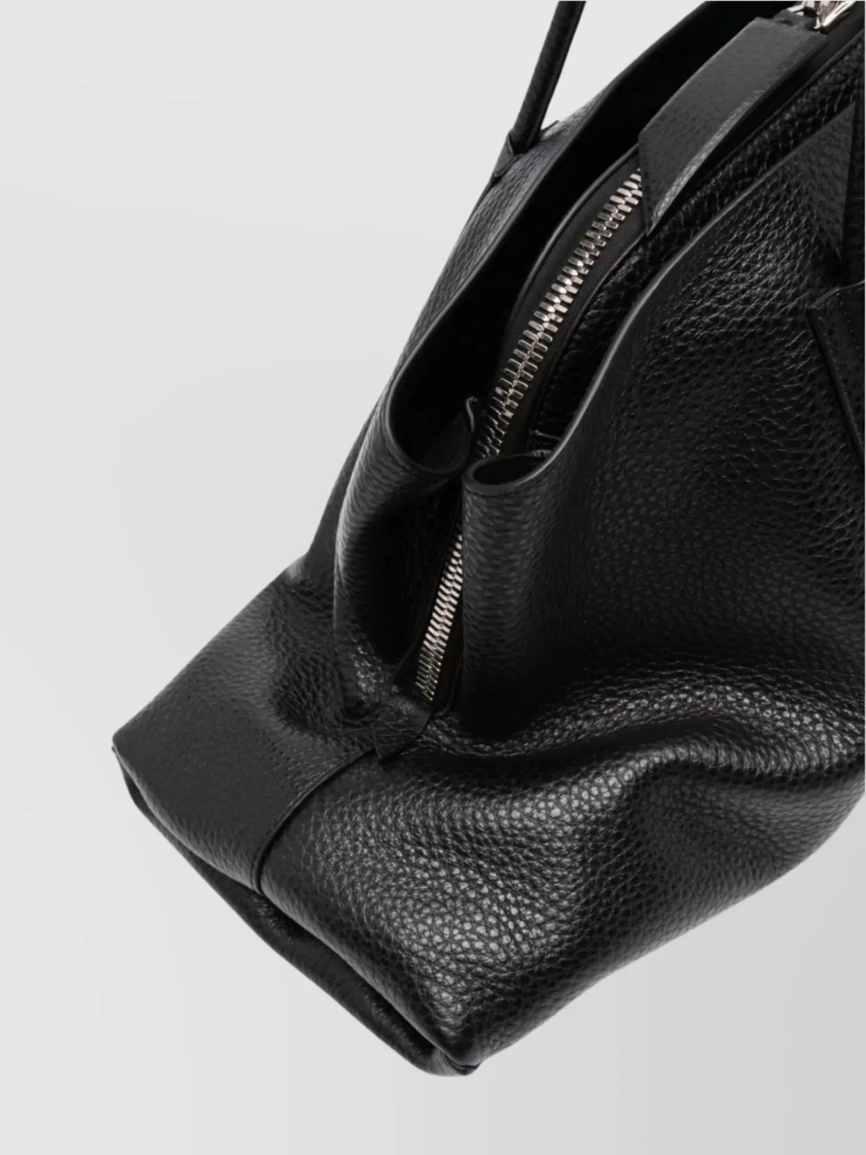 The Attico Large Pebbled Shoulder Bag With Asymmetric Design