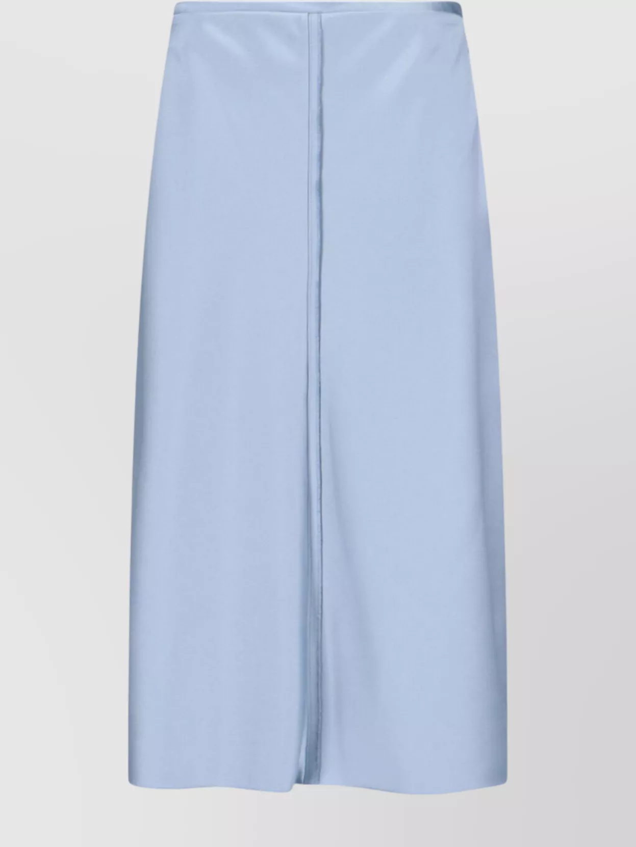 Ami Alexandre Mattiussi Midi Skirt With Seam Detailing And Side Slit In Blue