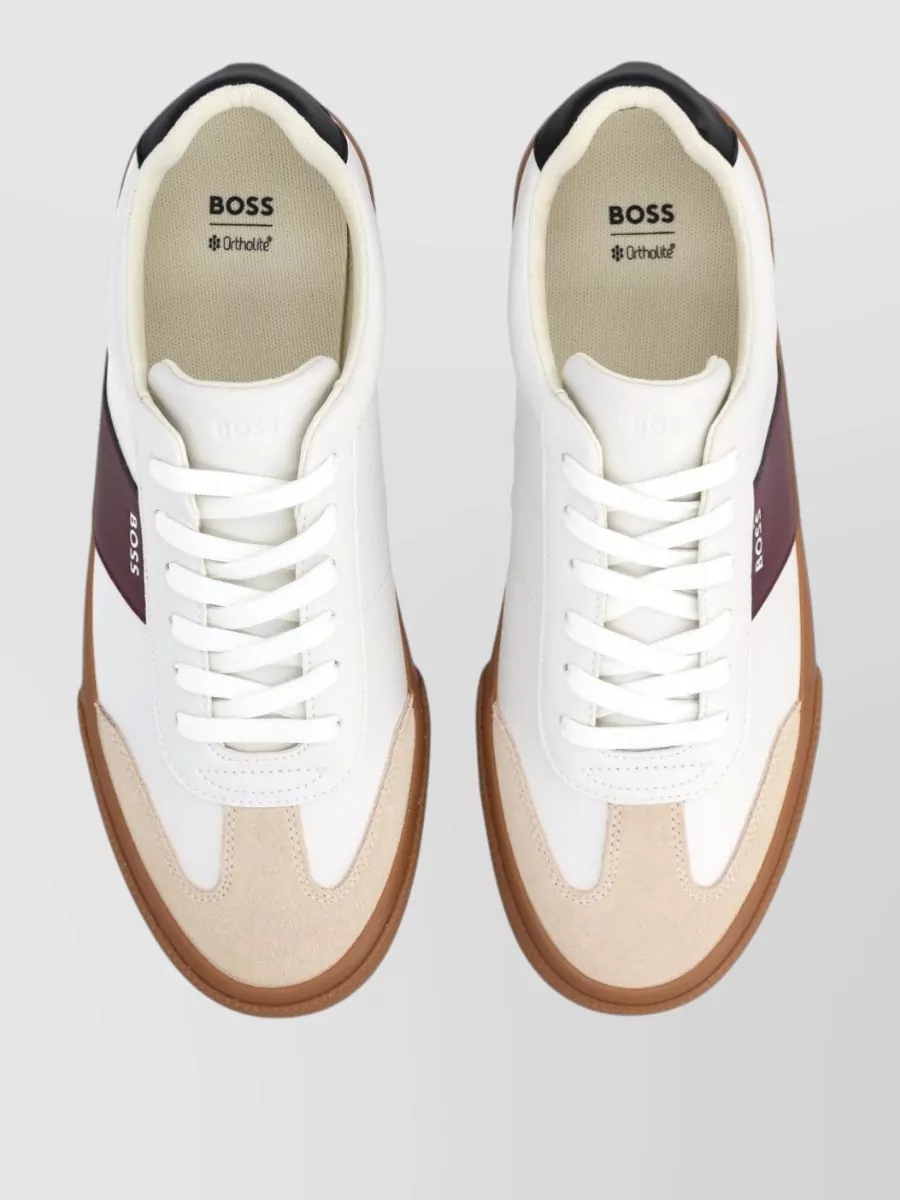 Boss Leather Low-Top Sneakers