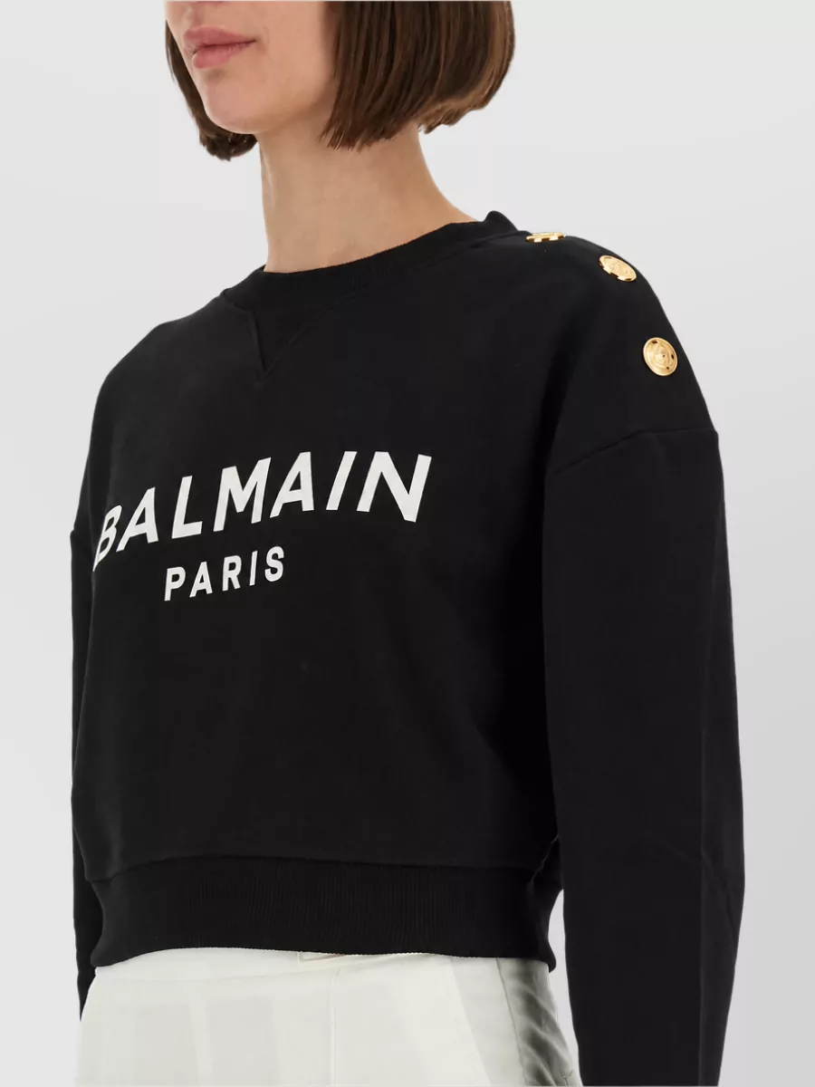 Balmain Logo Print Sweatshirt