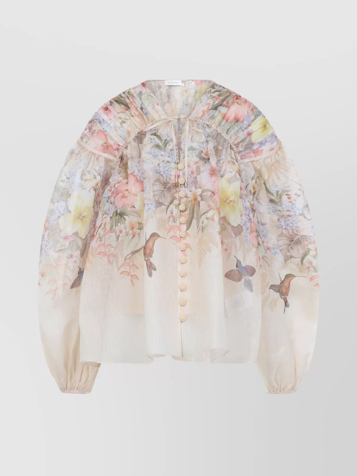 Shop Zimmermann Tropical Floral Silk Blend Blouse