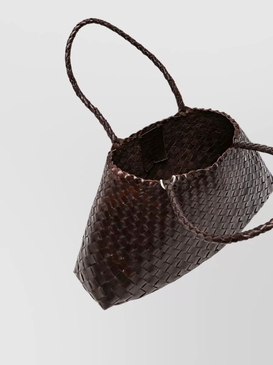 Dragon Diffusion Santa Croce Big Woven Leather Tote Bag