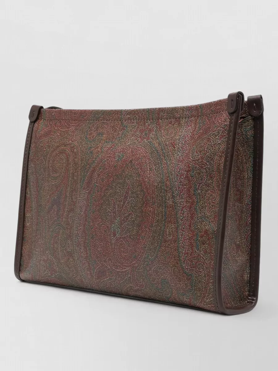 Etro Large Rectangular Clutch Bag With Wrist Strap