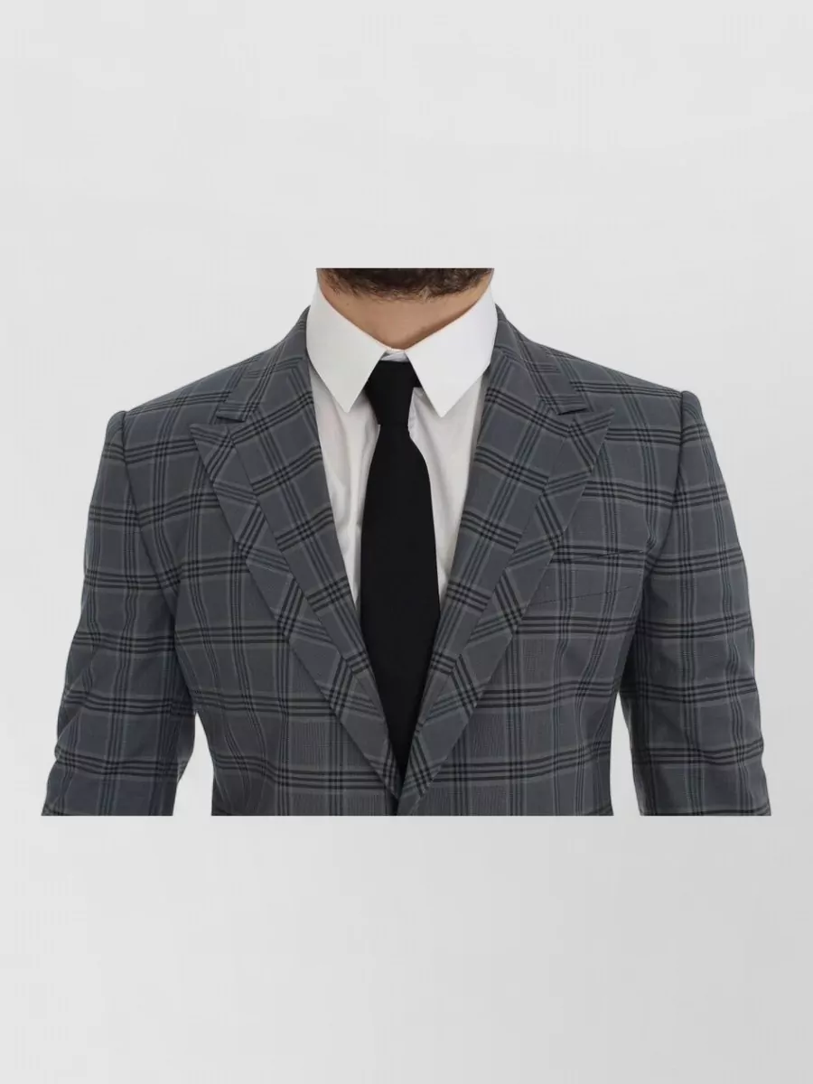 Dolce&Gabbana Checked Slim-Fit Single-Breasted Blazer