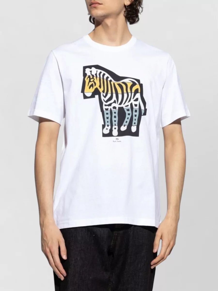 Paul Smith Organic Cotton Relaxed-Fit Zebra-Print Short-Sleeve T-Shirt