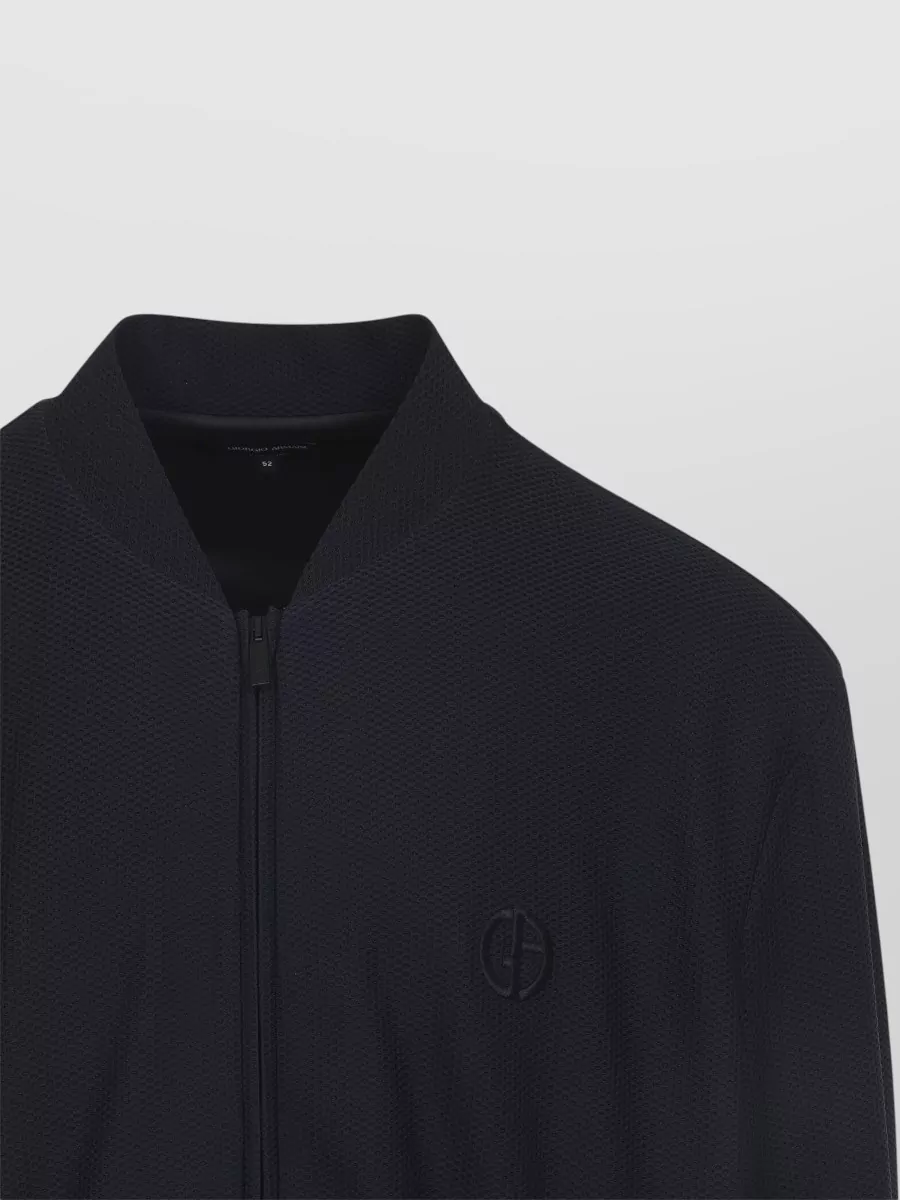 Giorgio Armani Jacket Ribbed Cuffs Hem Side Pockets