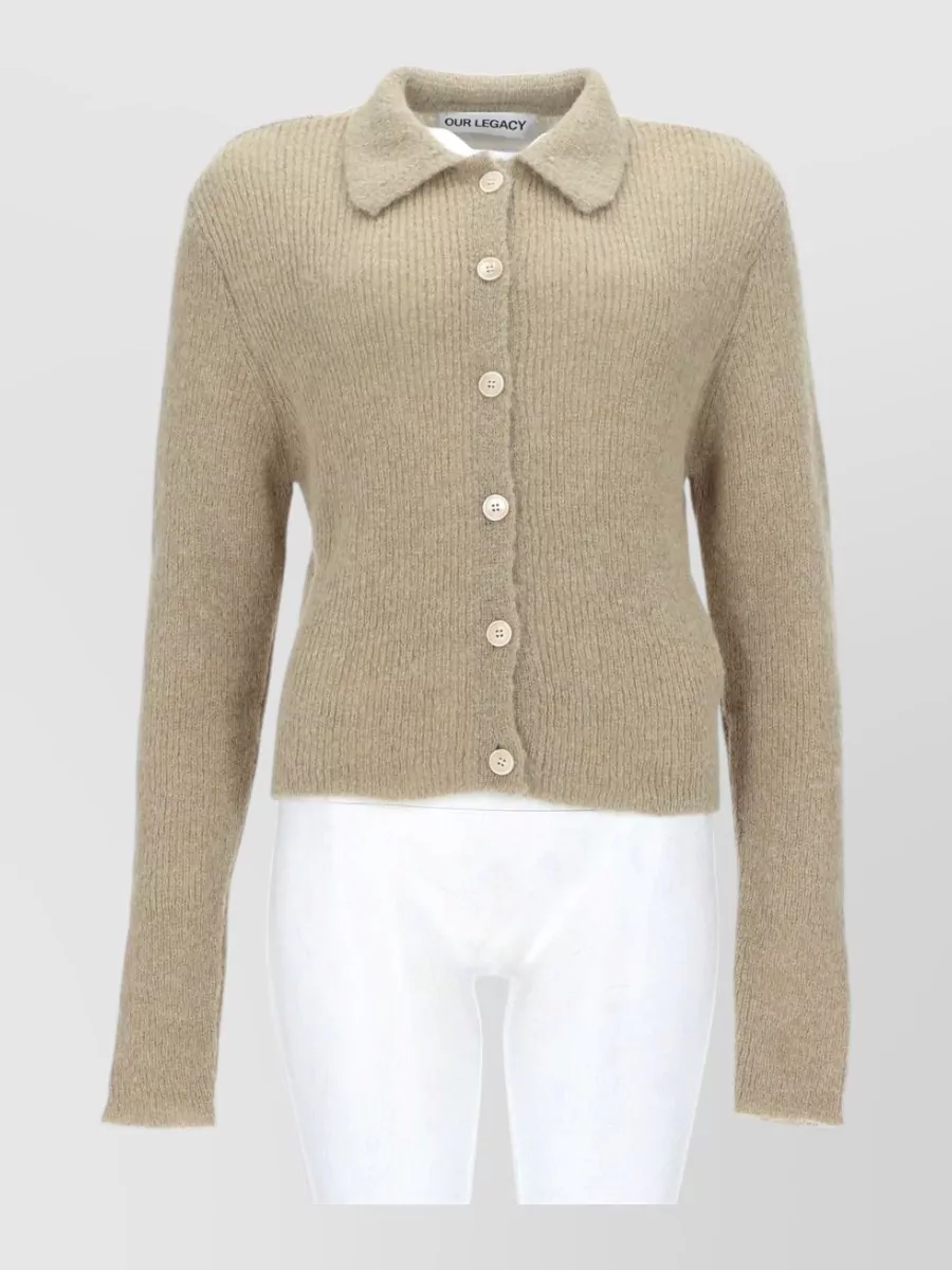 Our Legacy alpaca polo neck cardigan