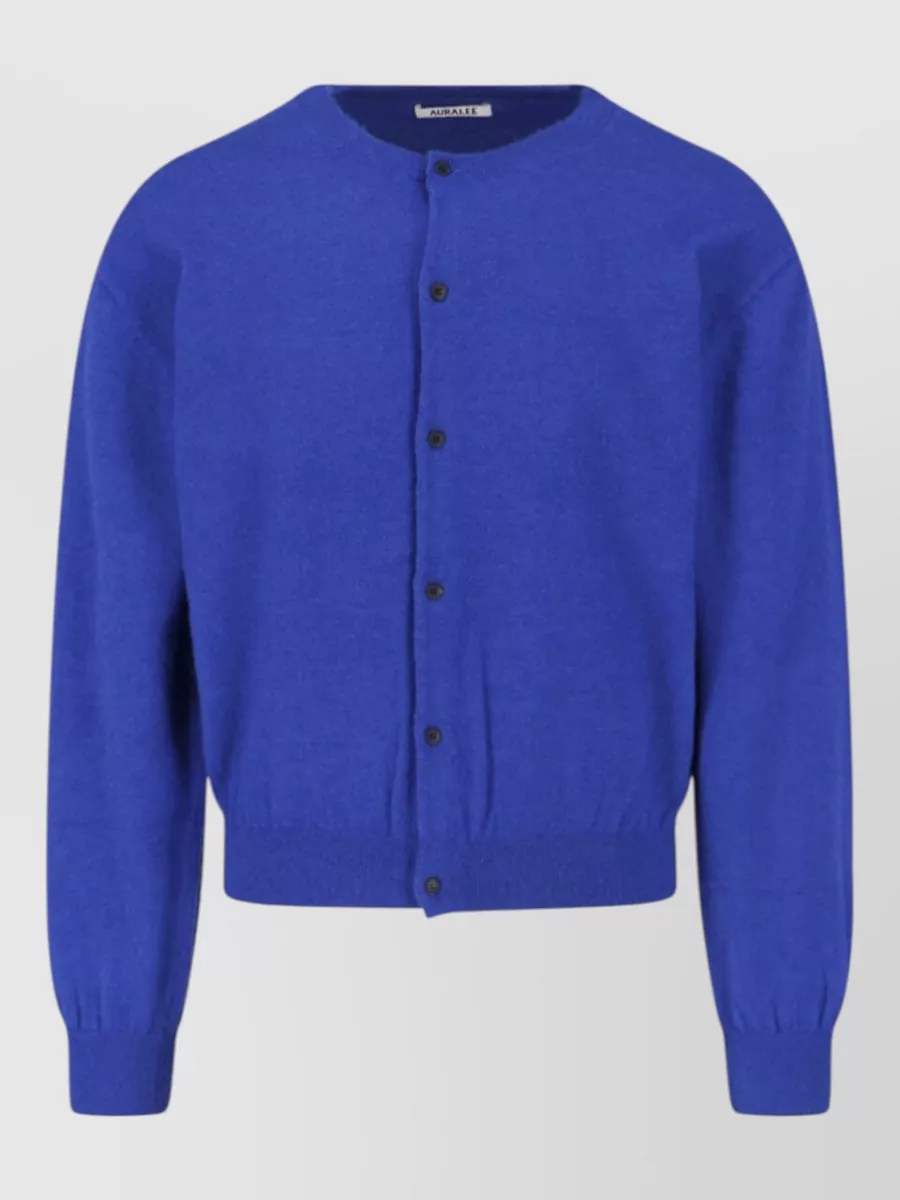 Auralee Cashmere crewneck cardigan