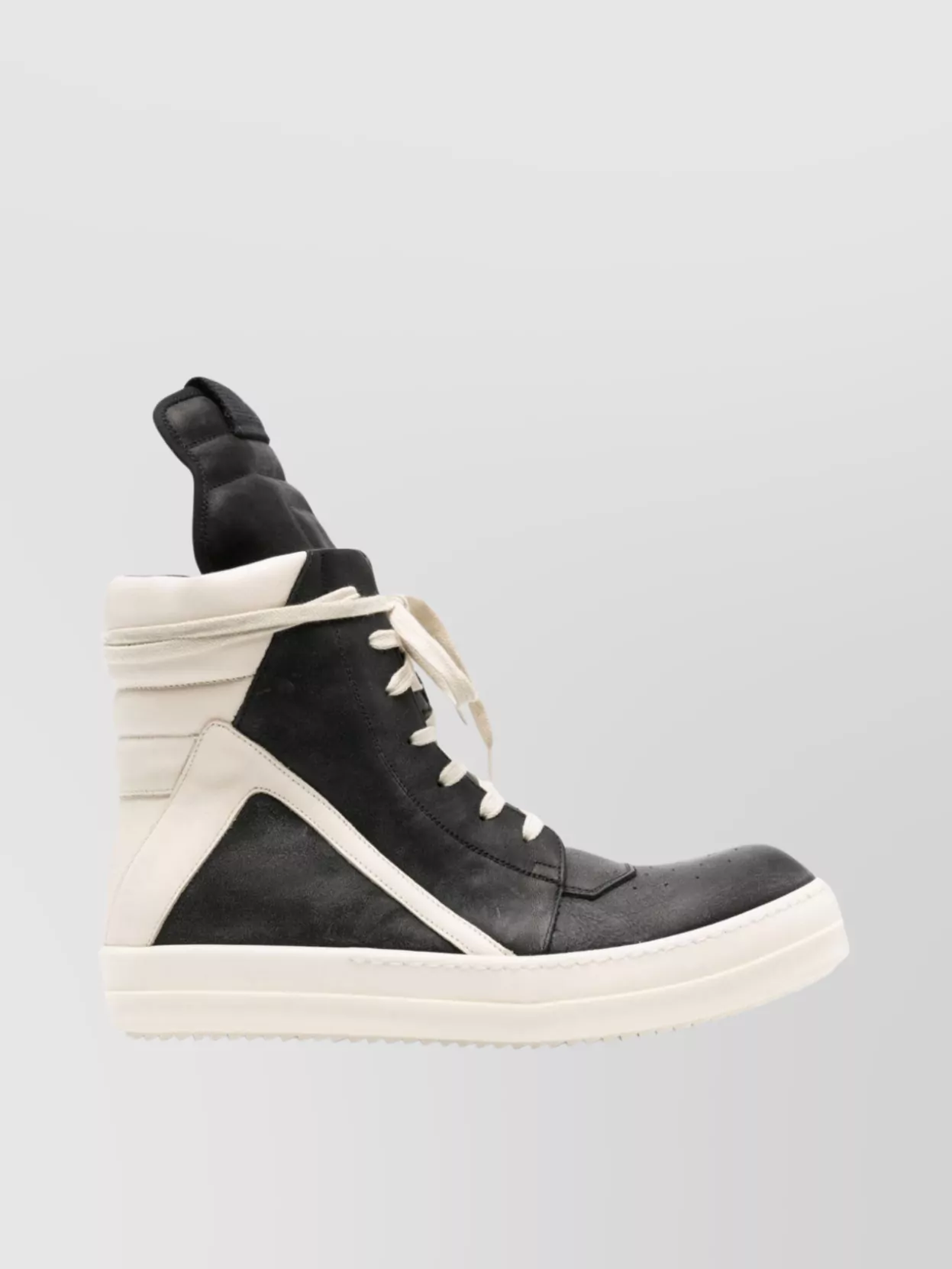 Shop Rick Owens Modern Leather High-top Sneakers