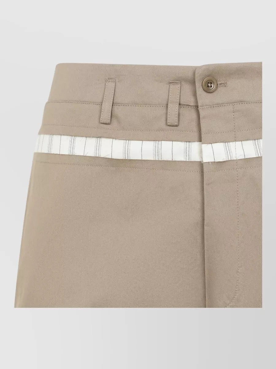 Maison Margiela Cotton Wide Leg Tailored Shorts