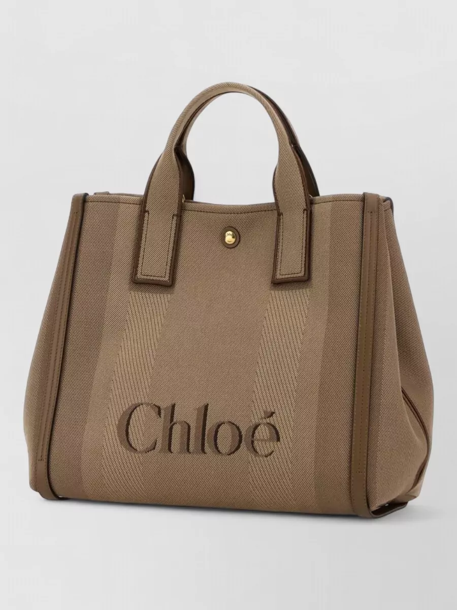 Chloé Canvas Carry Shopping Shoulder Bag Top Handles