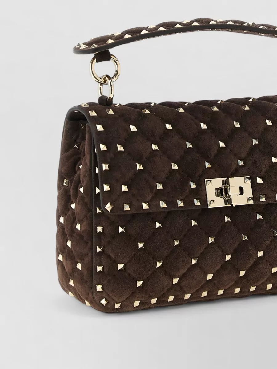 Valentino Garavani Rockstud Spike Medium Leather Clutch Bag