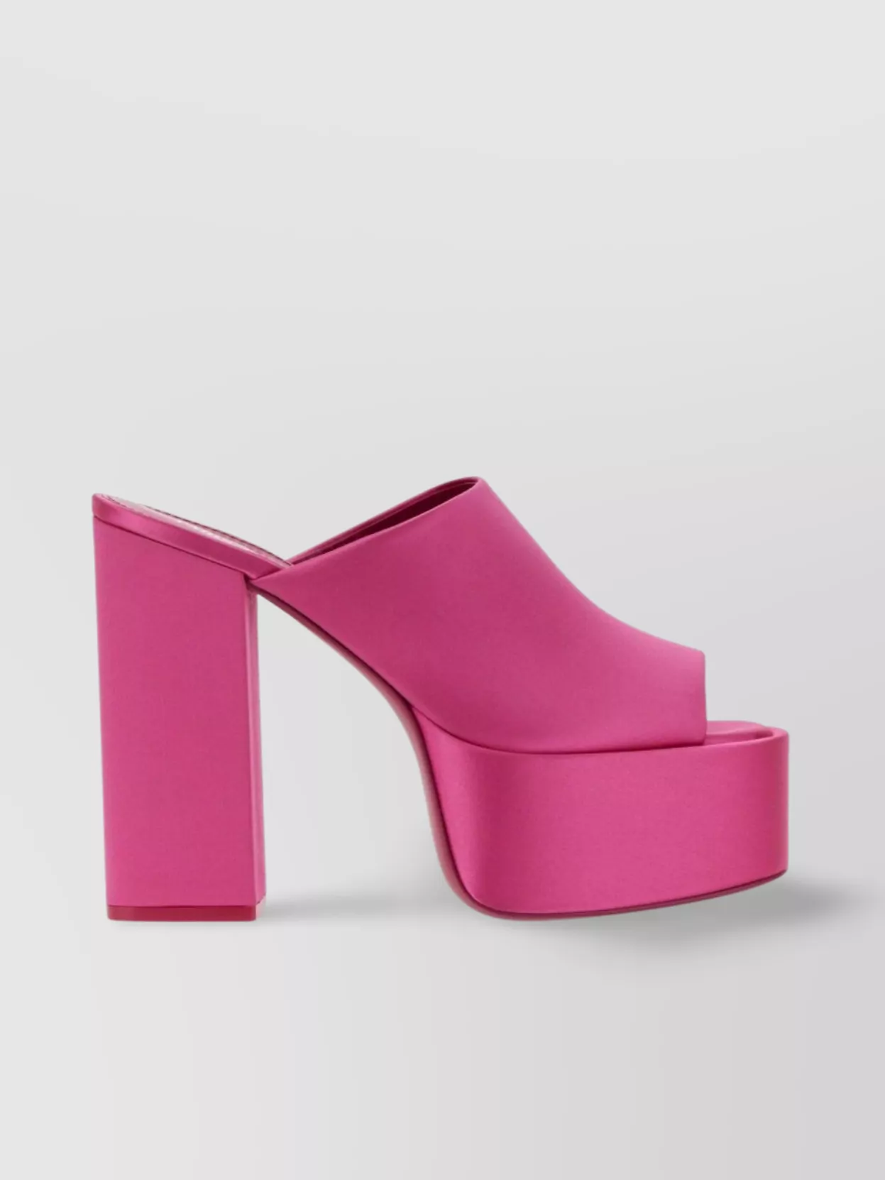 Paris Texas Platform Satin Open Toe Mule