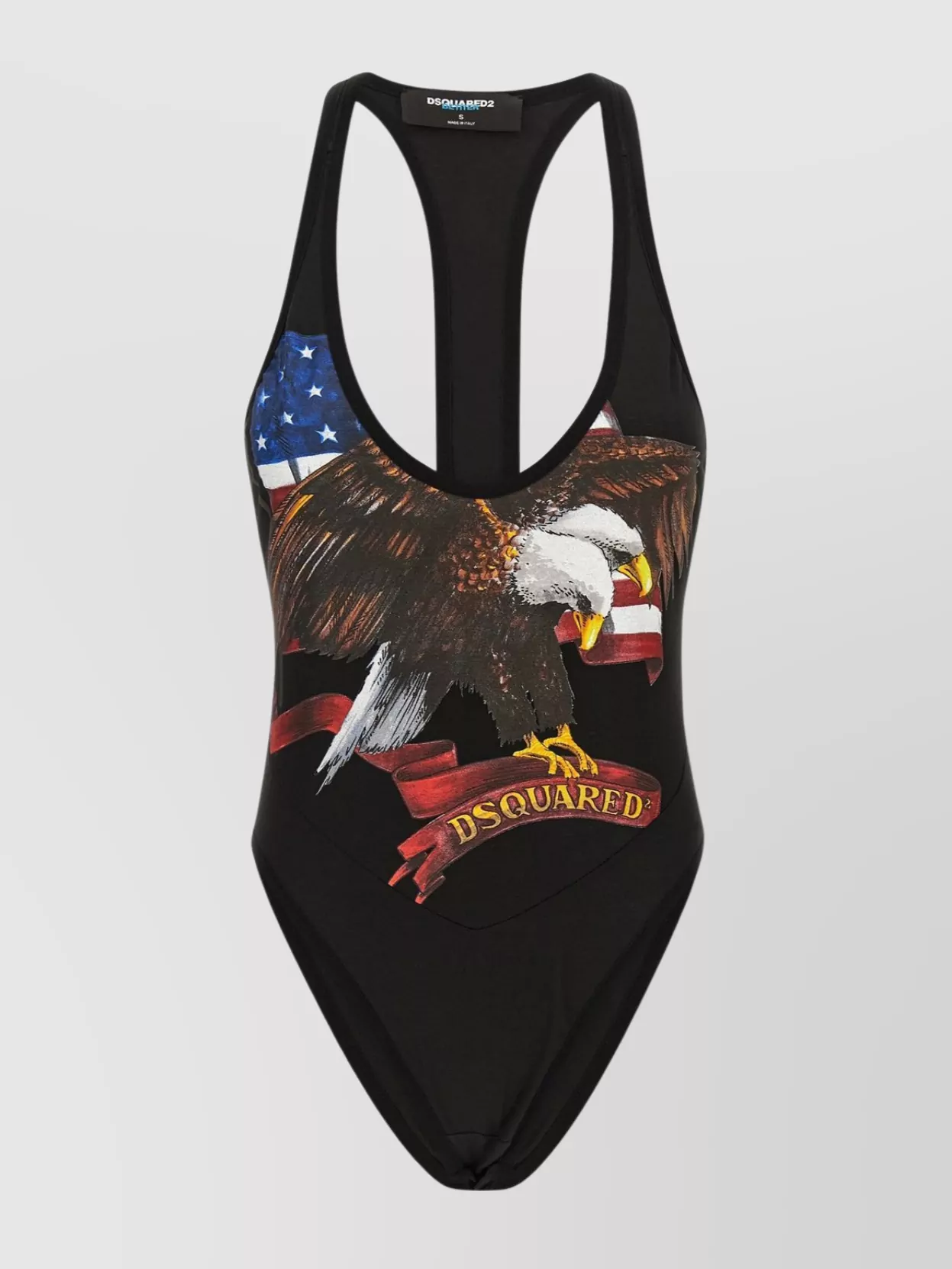 Dsquared2 Better Racerback Graphic Bodysuit In Multi