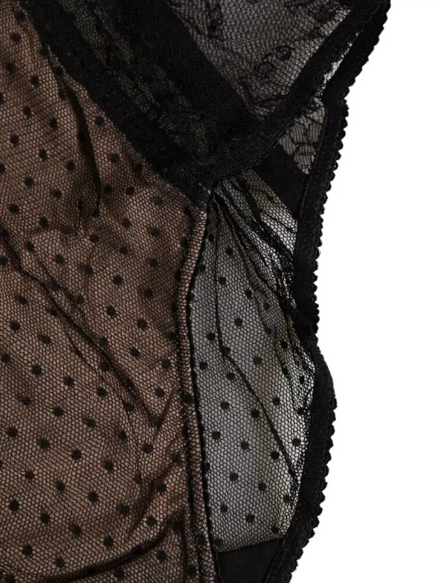 Dolce&Gabbana Sheer Polka Dot High-Waist Briefs