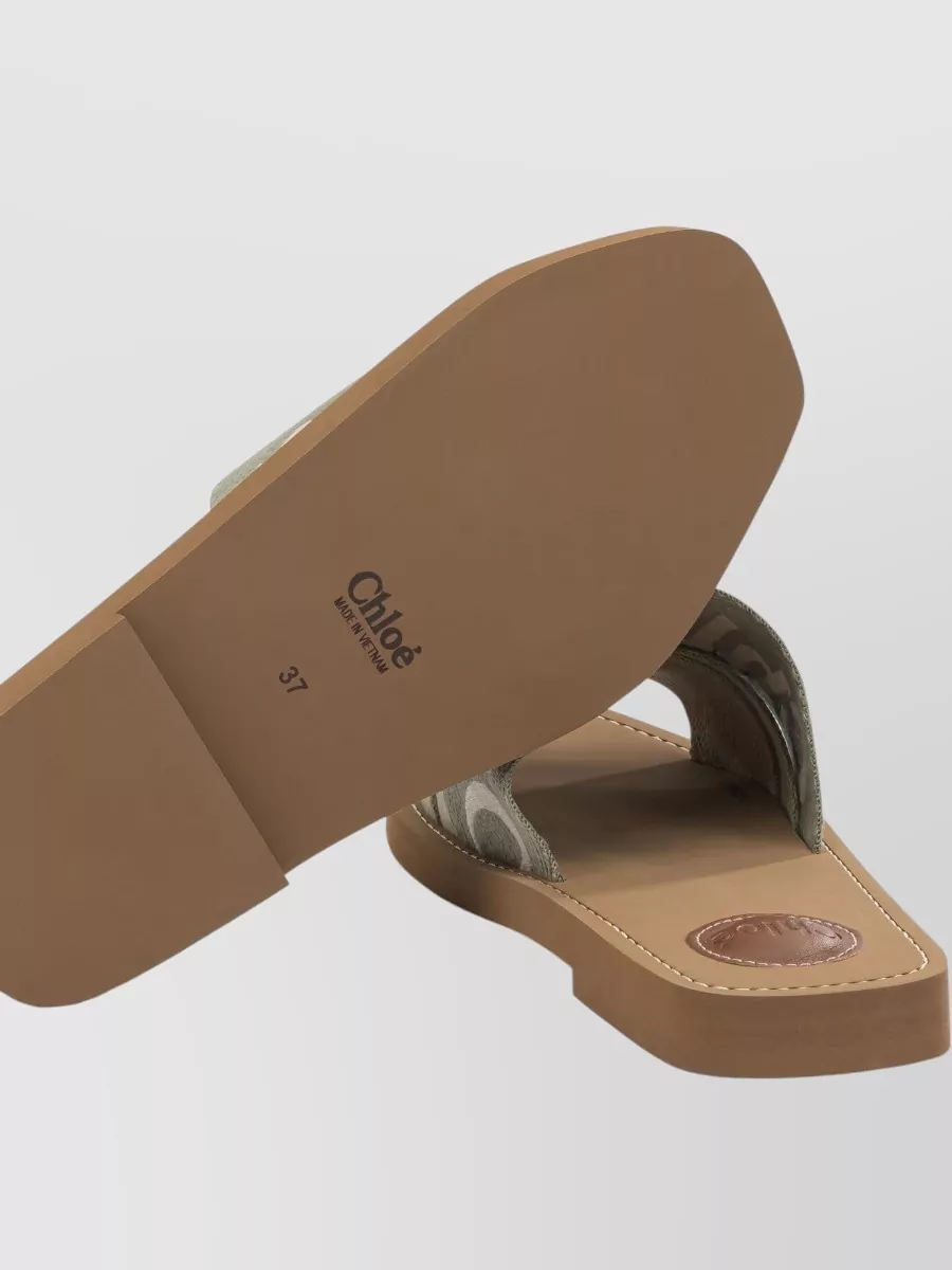 Chloé Flat Slide Sandals Open Toe Strap