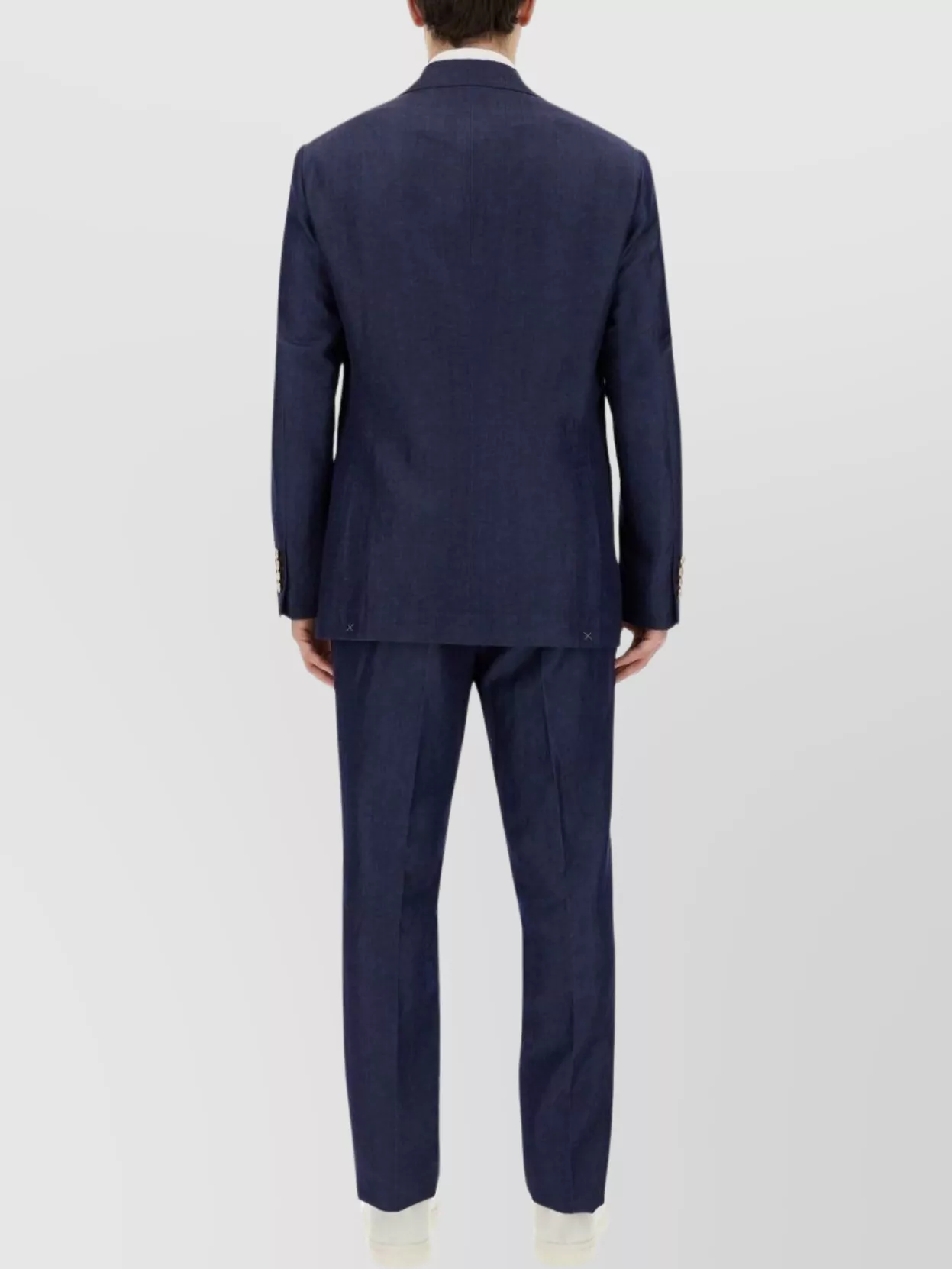 Brunello Cucinelli Double-Breasted Suit Gold Buttons