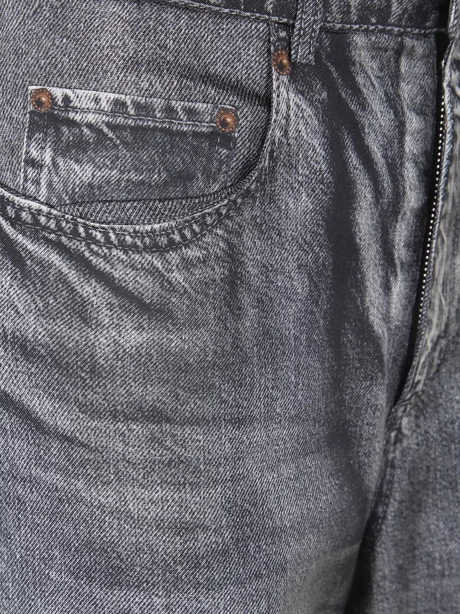 Pierre Louise Mascia Aloe Wide Leg Faded Wash Trousers