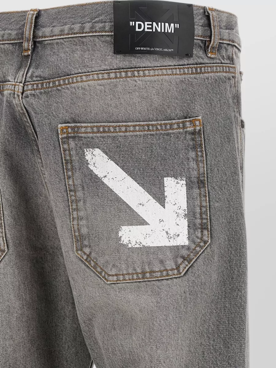 Off-White Denim Relaxed-Fit Straight-Leg Jeans