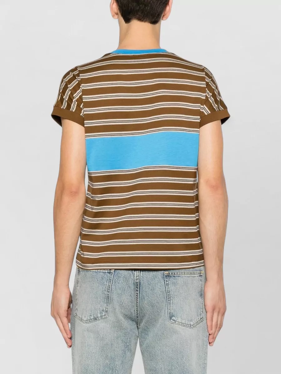 Versace Striped Cotton Short-Sleeve Crew-Neck T-Shirt