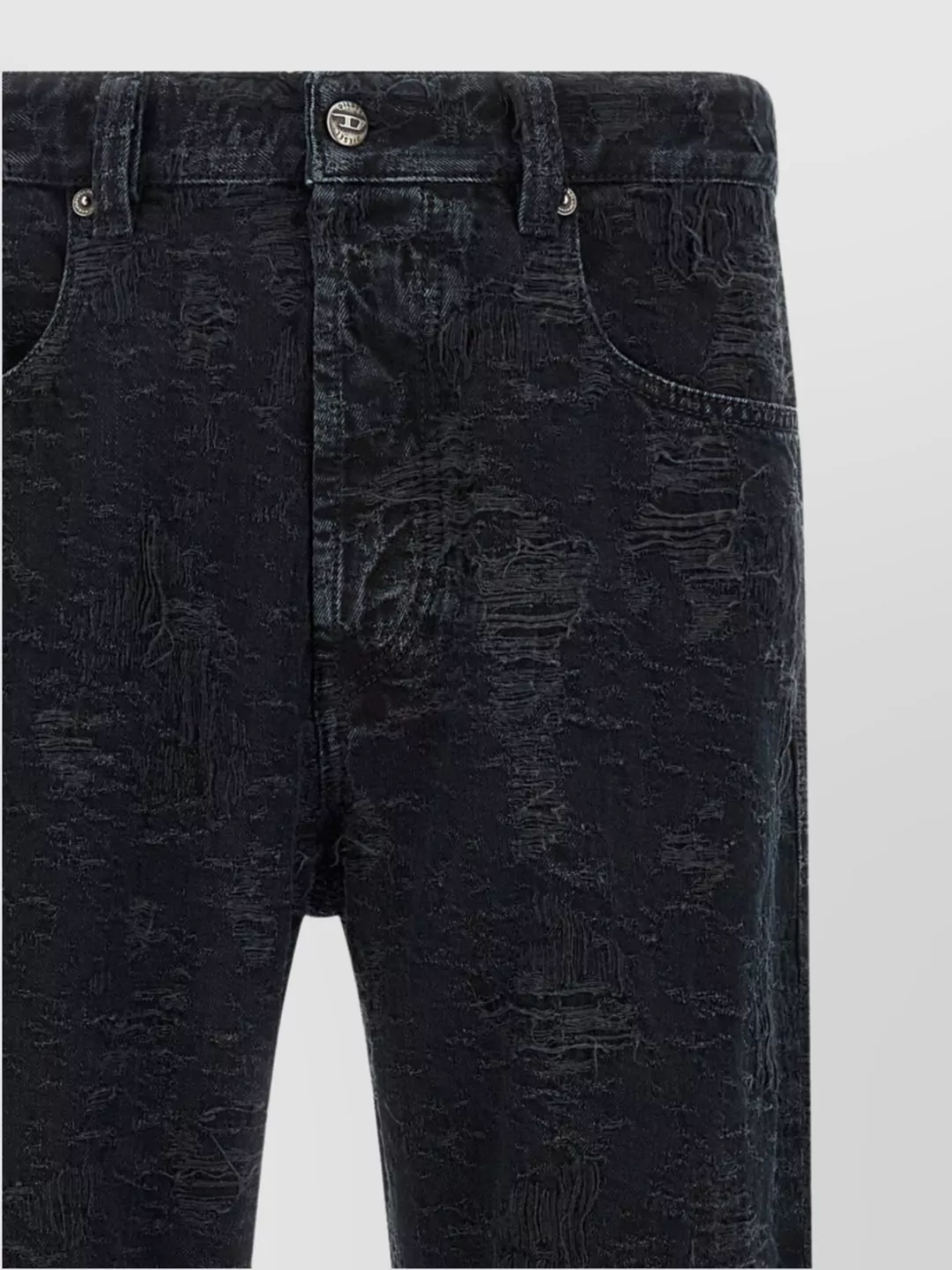 Diesel Distressed Five-Pocket Jeans With Belt Loops