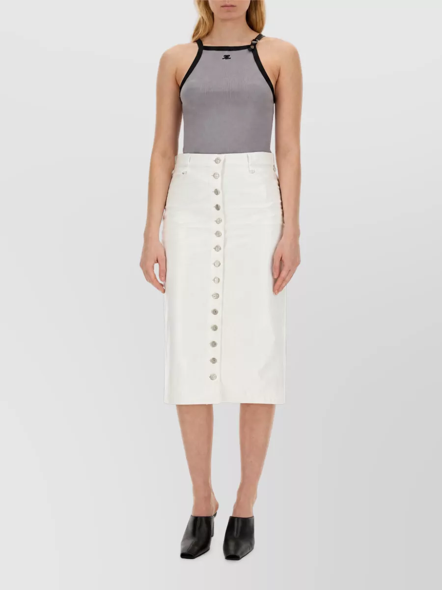 Courrèges high-rise cotton skirt