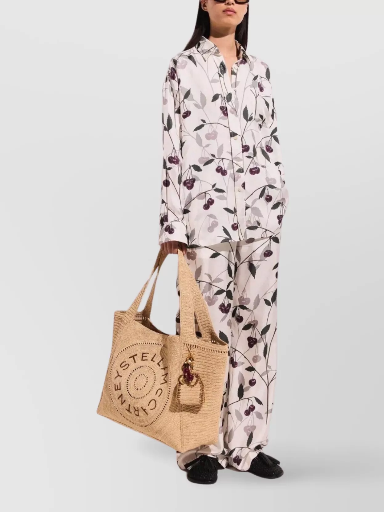 Stella Mccartney Crochet Raffia Tote Bag