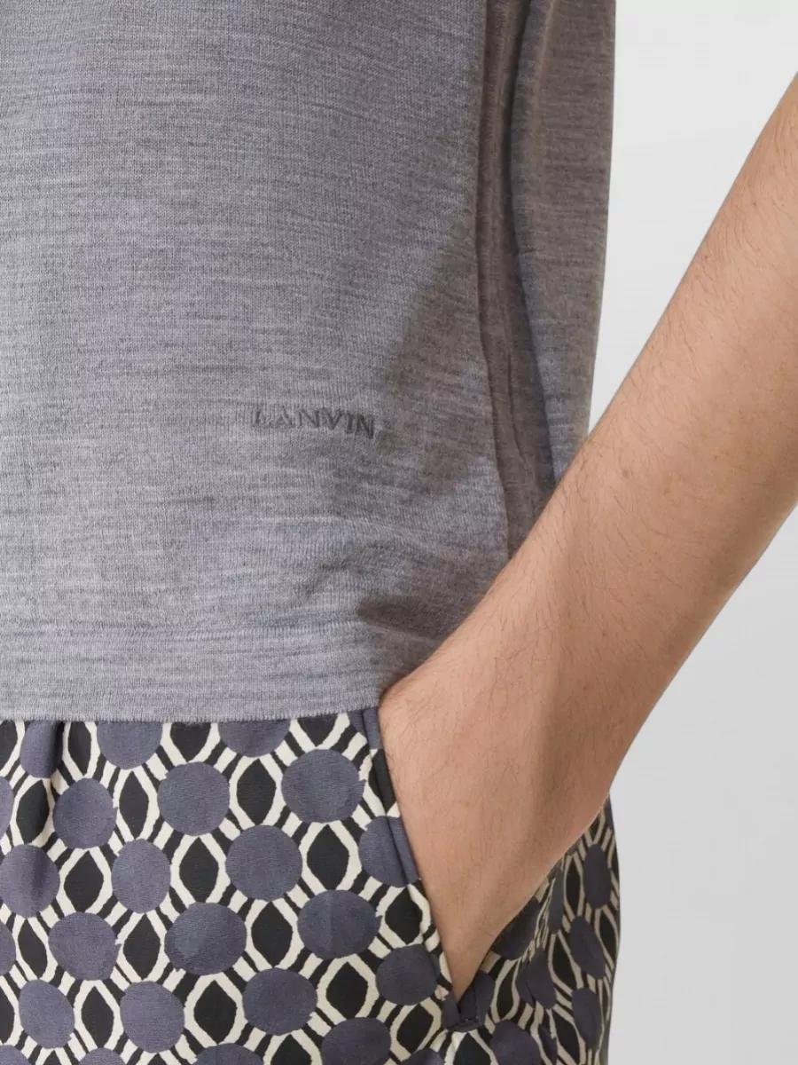 Lanvin Shirt Polo Collar Short Sleeves Straight Hem