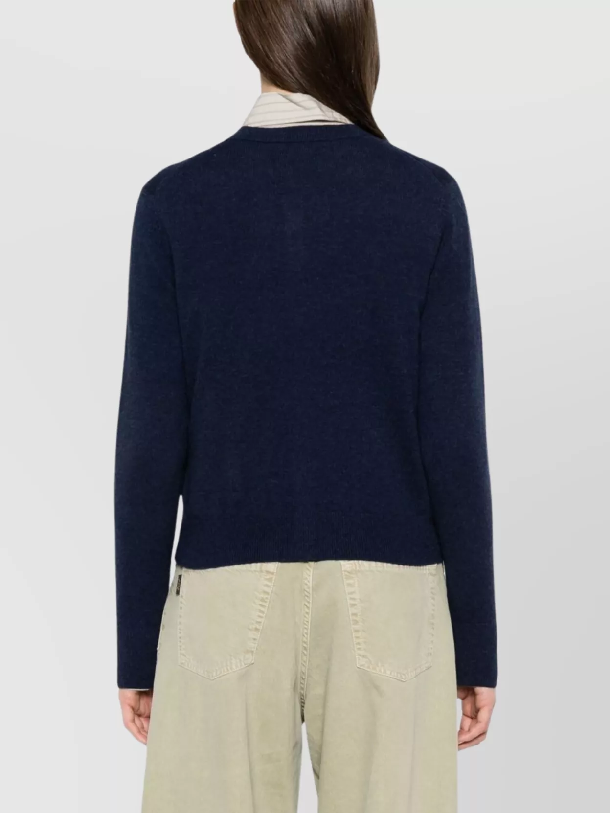 Acne Studios Knitwear Crew Neck Cardigan In Blue