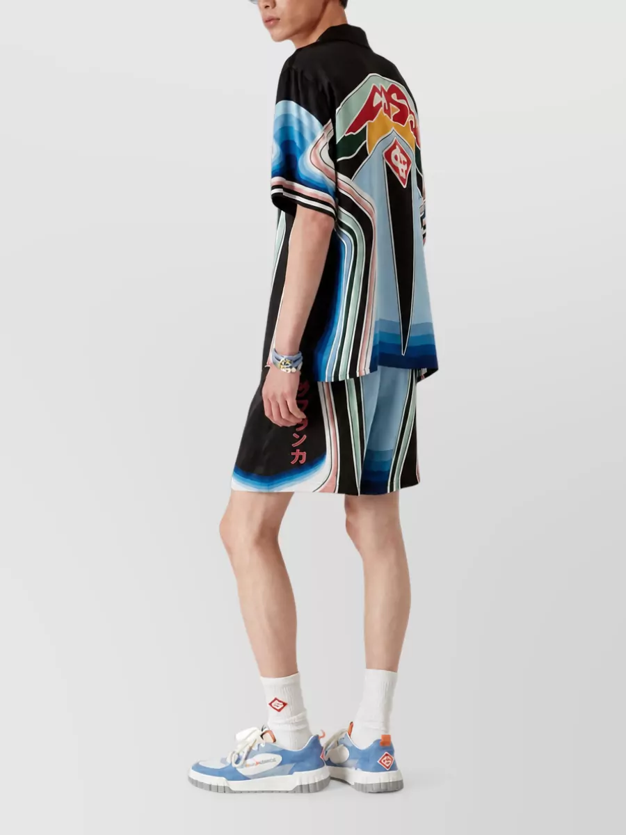 Casablanca Silk Drawstring Swim Shorts