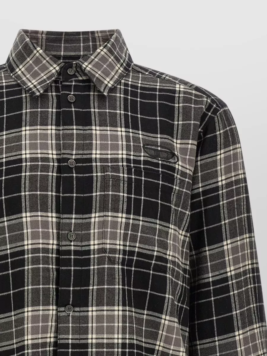 Diesel Checked Cotton Long-Sleeve Shirt