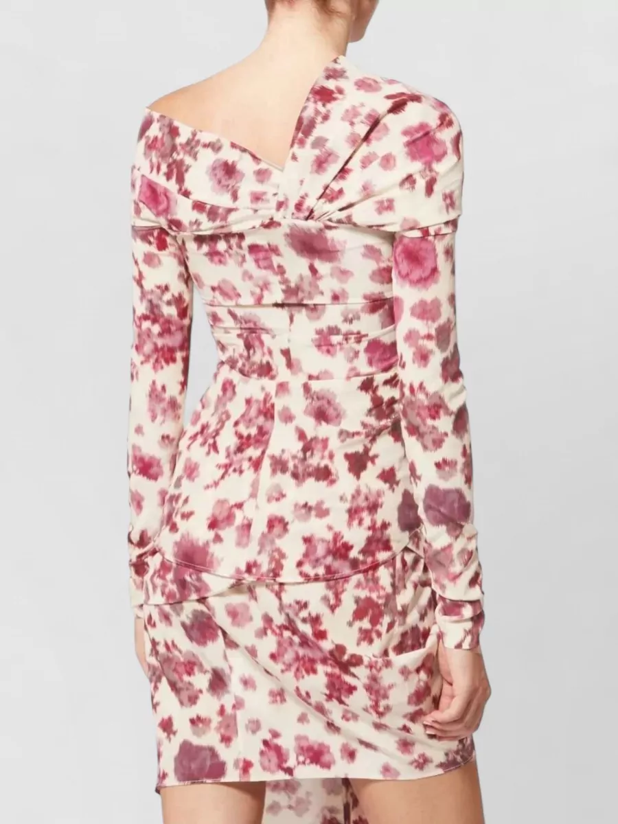 Isabel Marant Asymmetric Draped Knot Ruched Silk Top